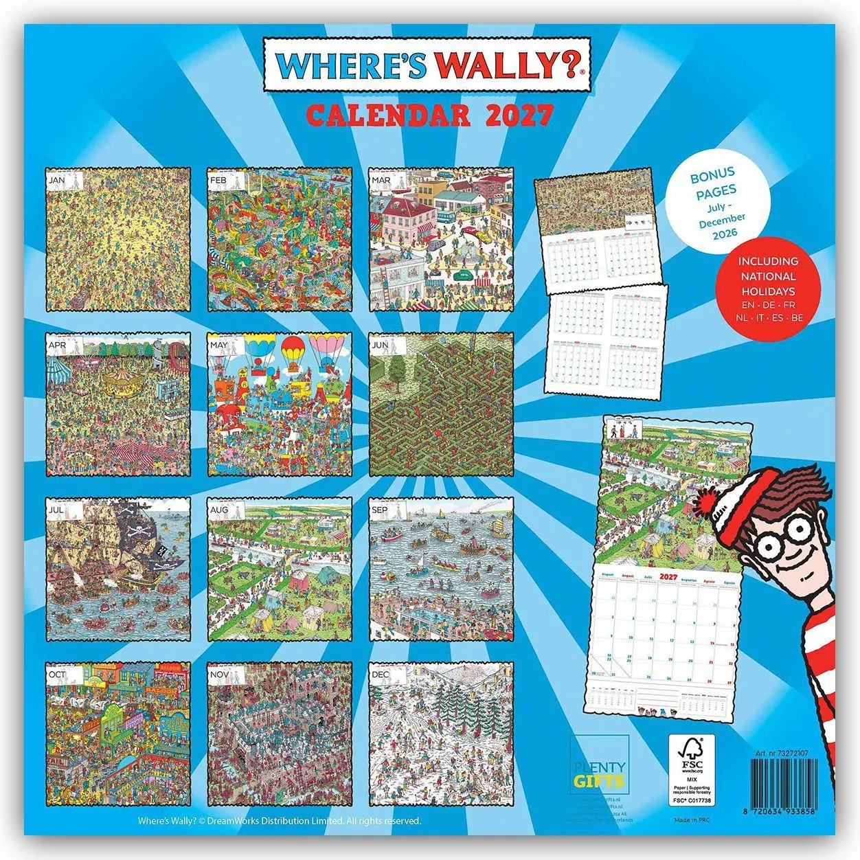 Bild: 9783803532657 | Where's Wally? - Wo ist Wally 2027 - Wand-Kalender | Kalender | 28 S.