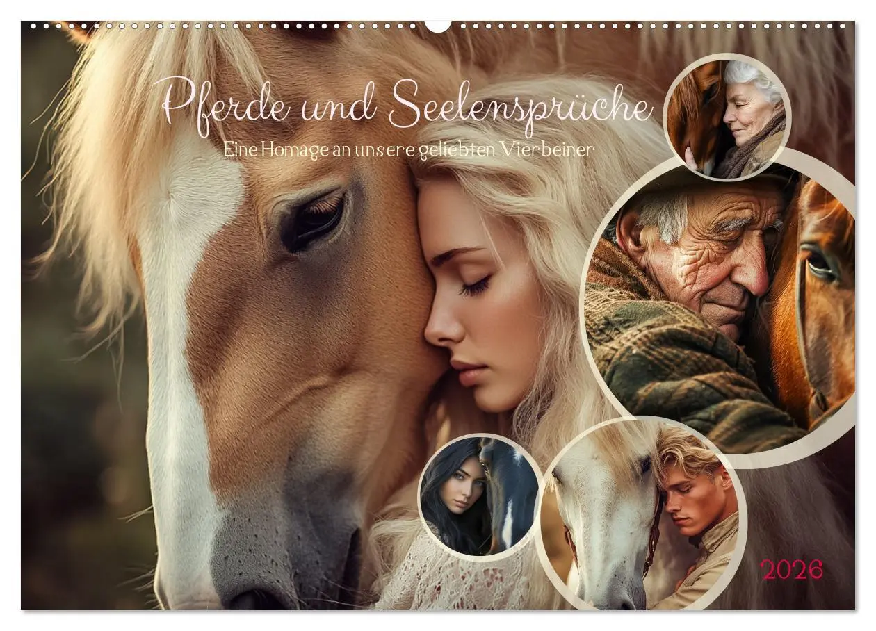 Cover: 9783457262757 | Pferde und Seelensprüche (Wandkalender 2026 DIN A2 quer), CALVENDO...