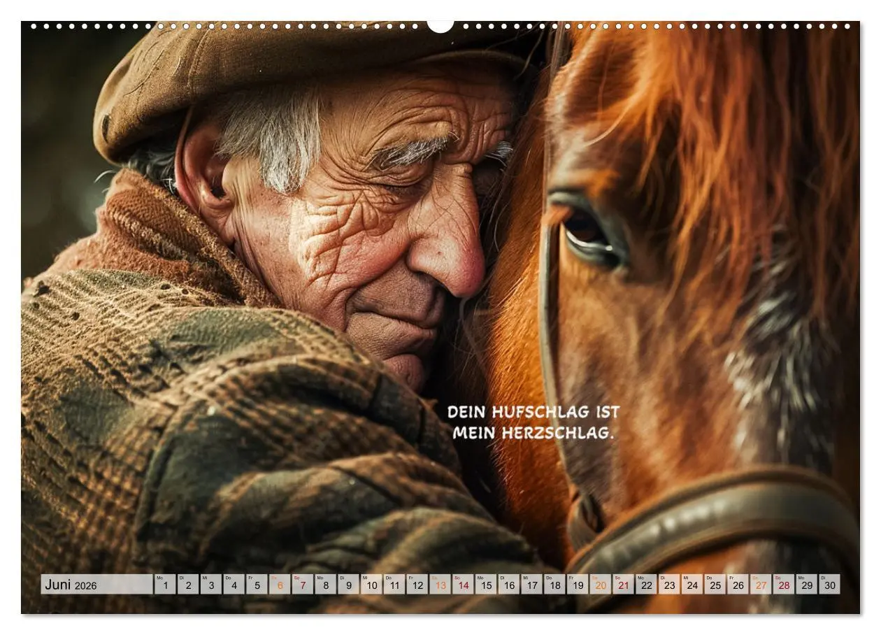Bild: 9783457262757 | Pferde und Seelensprüche (Wandkalender 2026 DIN A2 quer), CALVENDO...