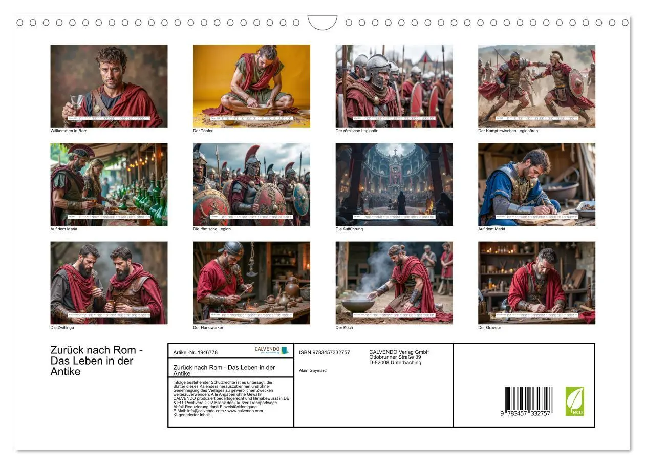 Bild: 9783457332757 | Zurück nach Rom - Das Leben in der Antike (Wandkalender 2026 DIN A3...