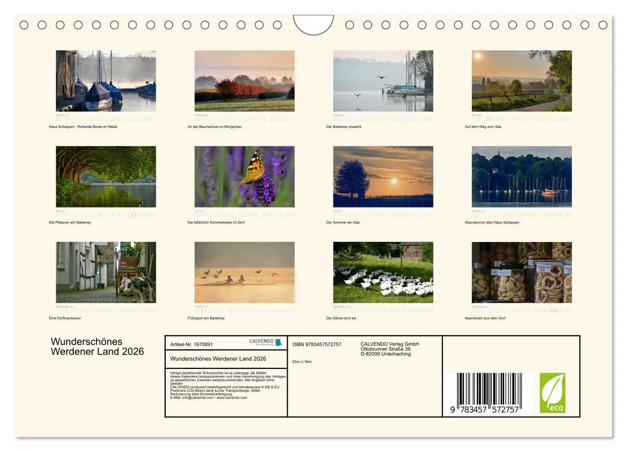 Bild: 9783457572757 | Wunderschönes Werdener Land 2026 (Wandkalender 2026 DIN A4 quer),...