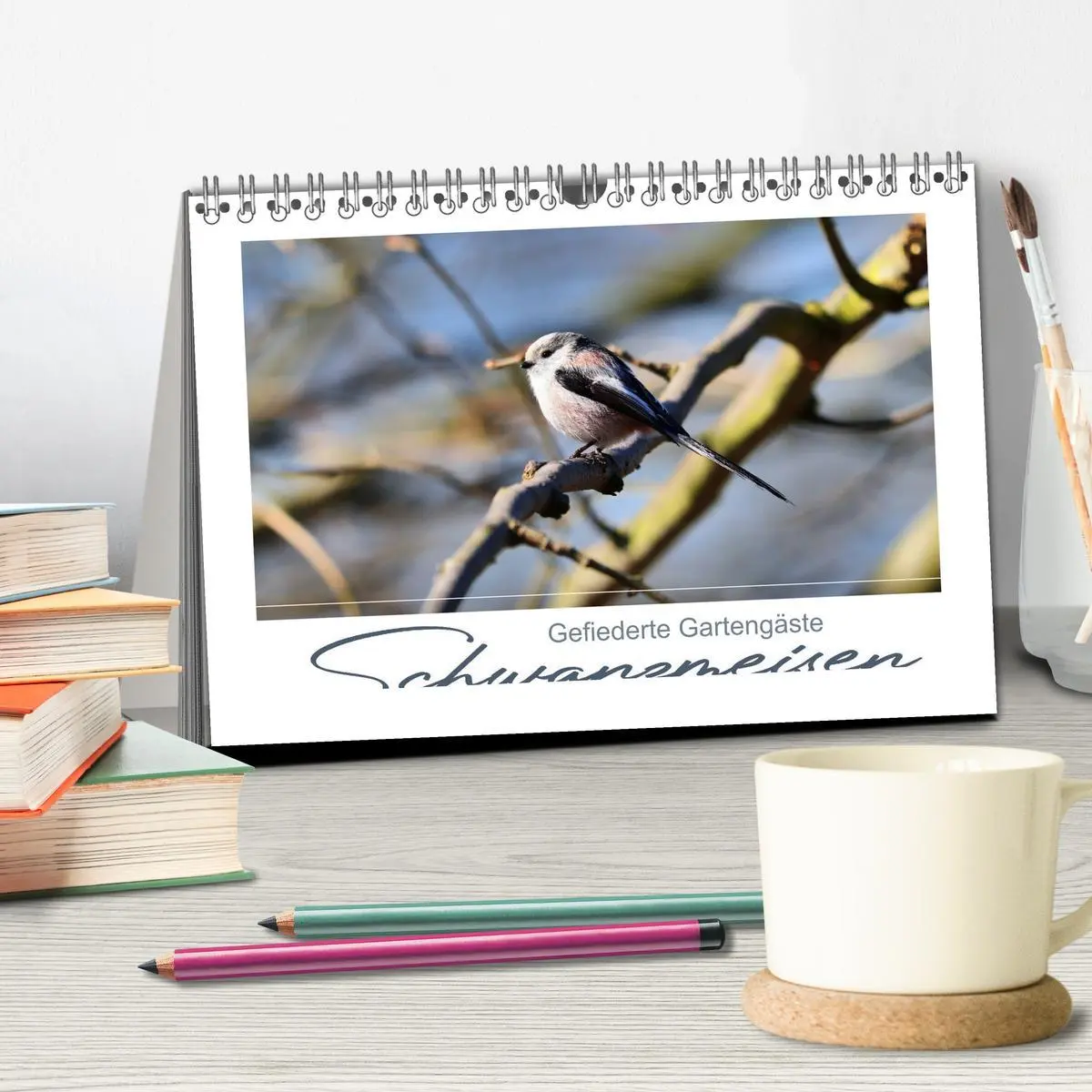 Bild: 9783457712757 | Gefiederte Gartengäste, Schwanzmeisen (Tischkalender 2026 DIN A5...