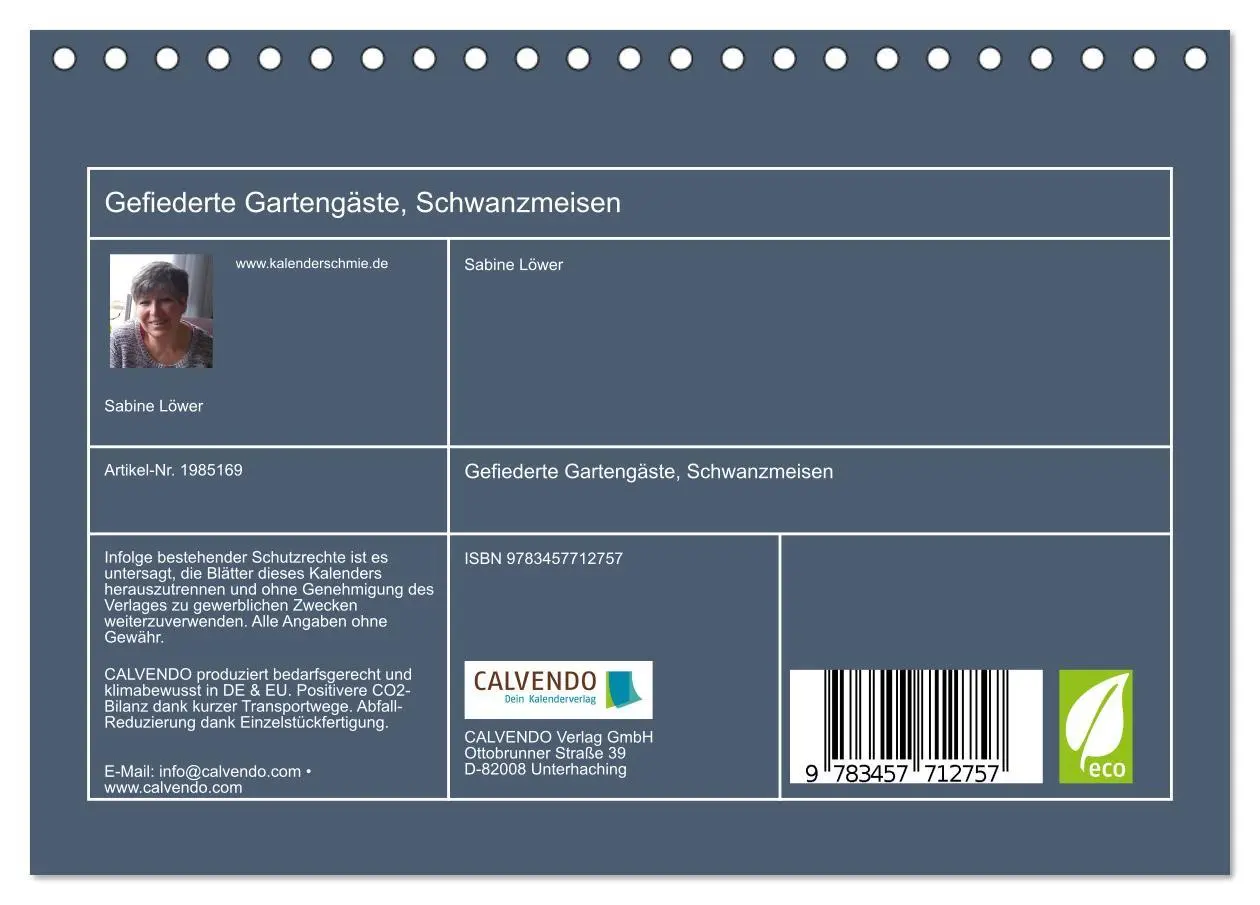 Bild: 9783457712757 | Gefiederte Gartengäste, Schwanzmeisen (Tischkalender 2026 DIN A5...