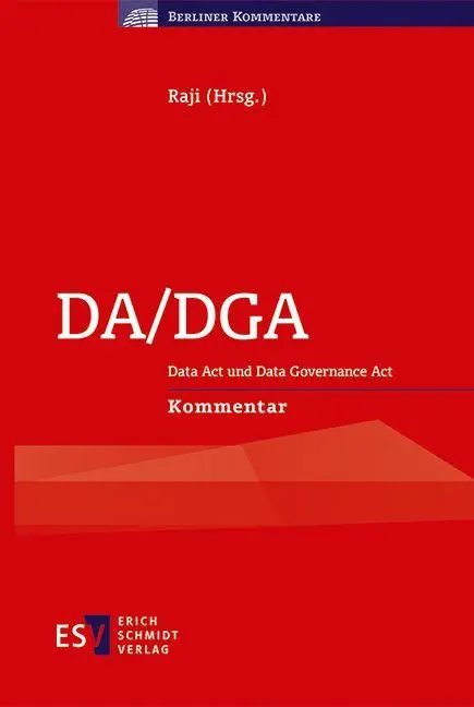 Cover: 9783503242757 | DA/DGA | Data Act und Data Governance Act - - - - Kommentar | Raji