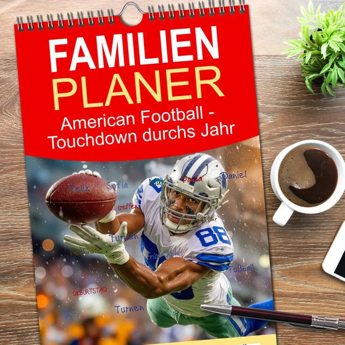 Bild: 9783516662757 | Familienplaner 2026 - American Football - Touchdown durchs Jahr mit...