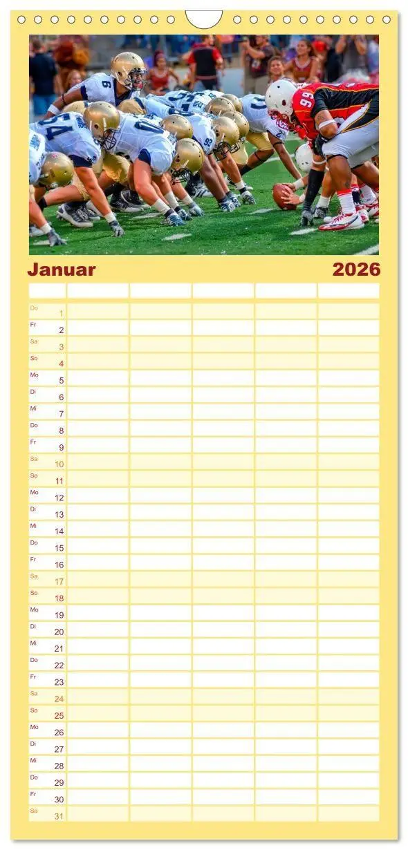 Bild: 9783516662757 | Familienplaner 2026 - American Football - Touchdown durchs Jahr mit...