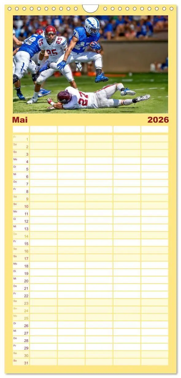 Bild: 9783516662757 | Familienplaner 2026 - American Football - Touchdown durchs Jahr mit...