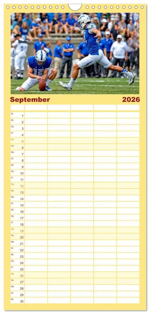 Bild: 9783516662757 | Familienplaner 2026 - American Football - Touchdown durchs Jahr mit...