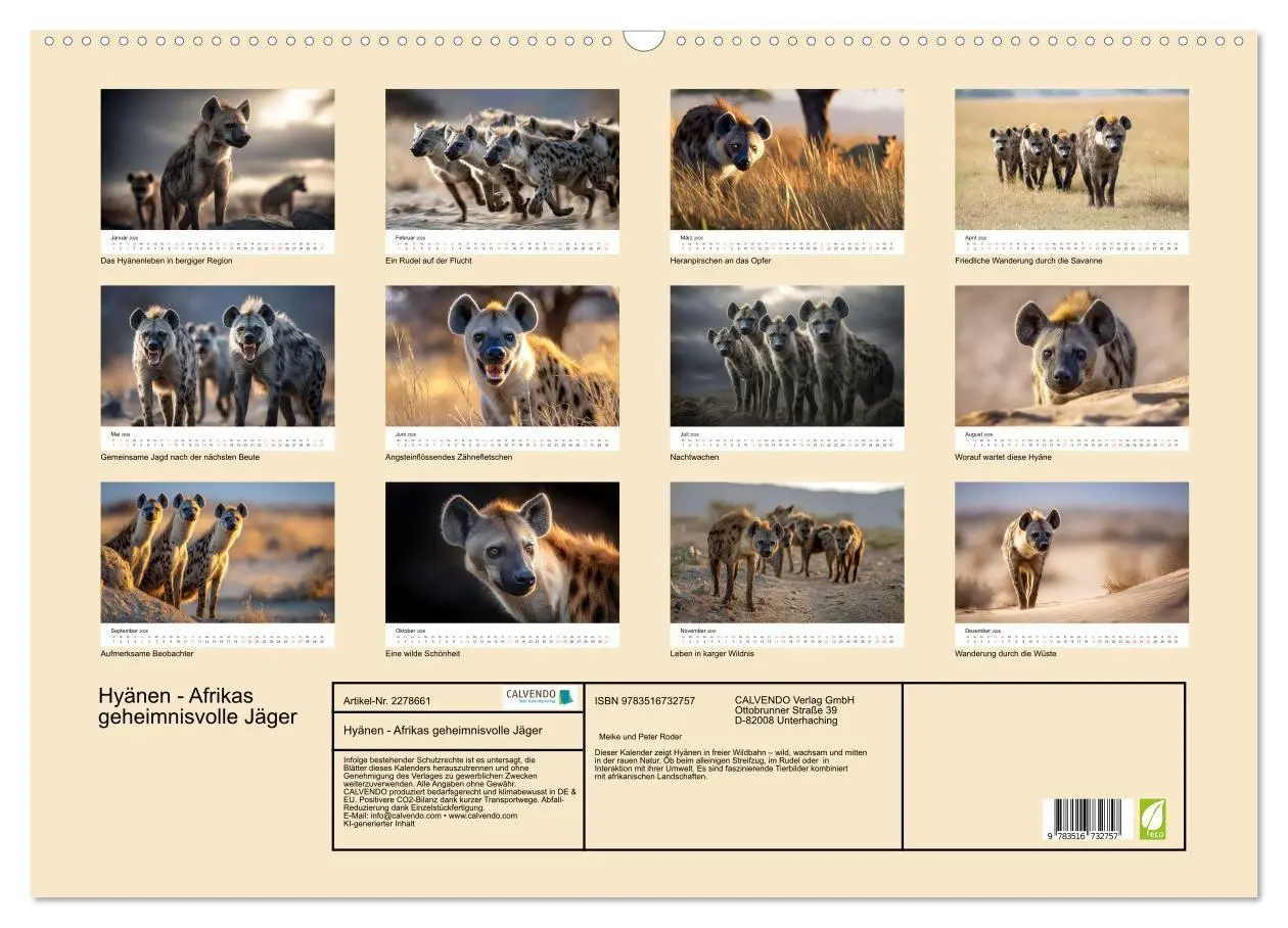 Bild: 9783516732757 | Hyänen - Afrikas geheimnisvolle Jäger (Wandkalender 2026 DIN A2...