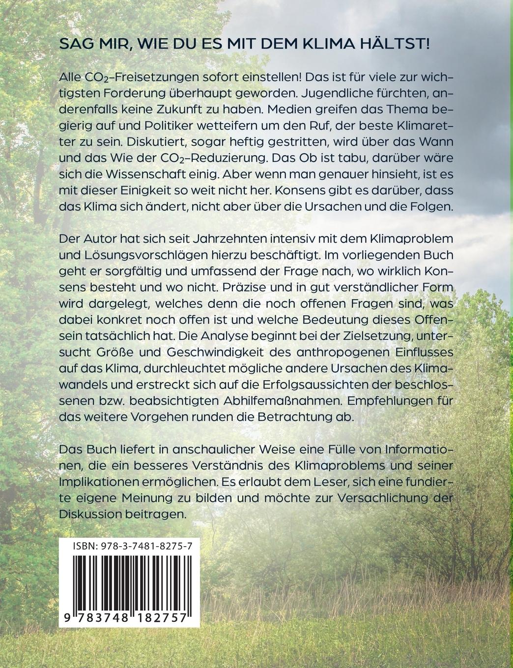 Rückseite: 9783748182757 | Probleme beim Klimaproblem | Ein Mythos zerbricht | Eike Roth | Buch