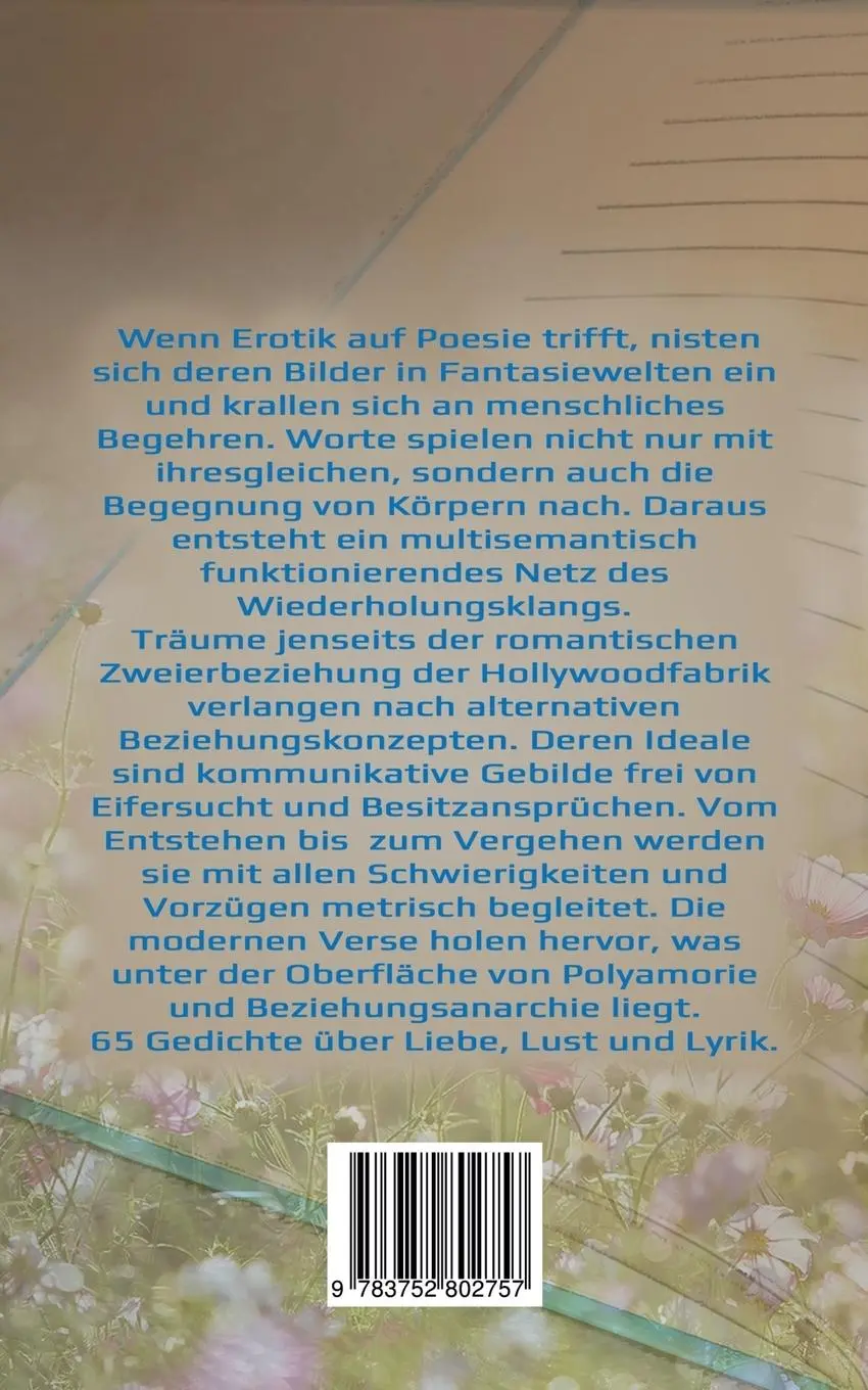 Rückseite: 9783752802757 | Poeamorie | Felice Siana | Taschenbuch | 68 S. | Deutsch | 2018