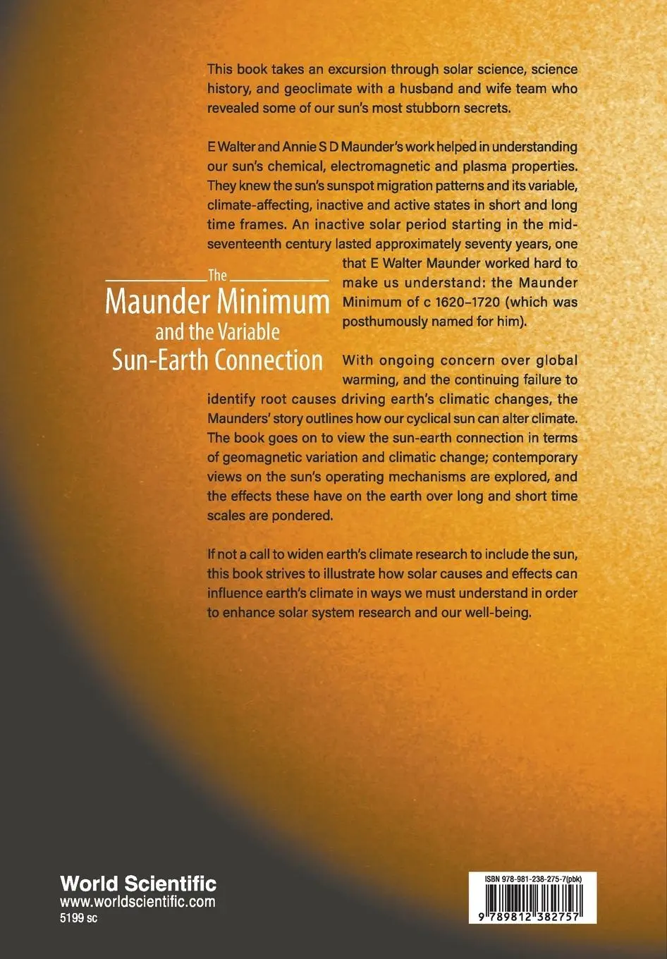 Rückseite: 9789812382757 | MAUNDER MINIMUM &amp; THE VARIABLE SUN-EA.. | Yaskell | Taschenbuch | 2004