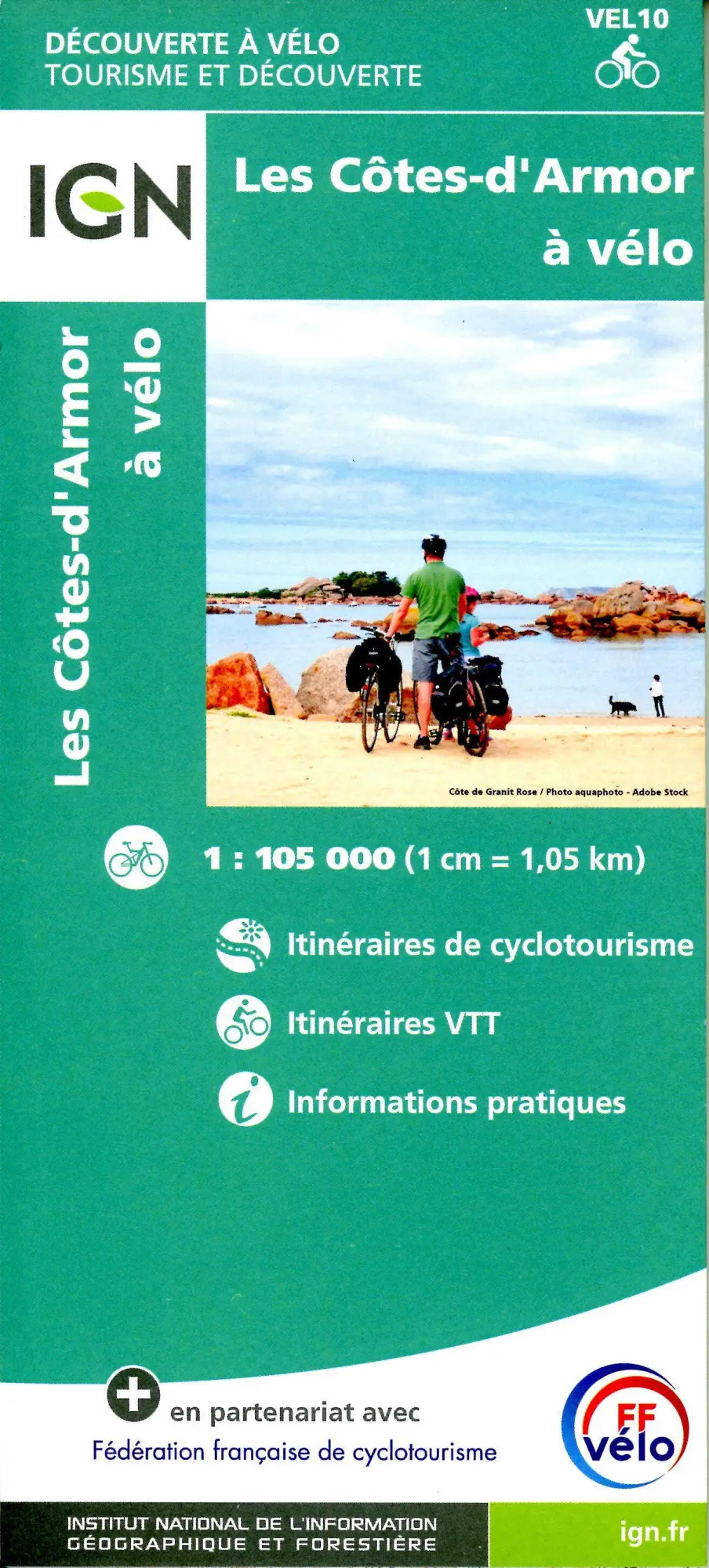 Cover: 9782758552857 | Cotes d Armor à Velo | 1:100000 | (Land-)Karte | Französisch | 2022
