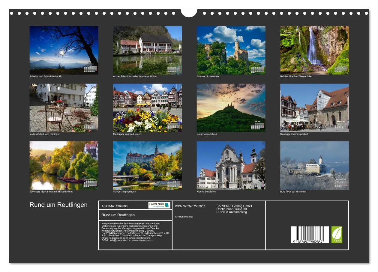 Bild: 9783457562857 | Rund um Reutlingen (Wandkalender 2026 DIN A3 quer), CALVENDO...