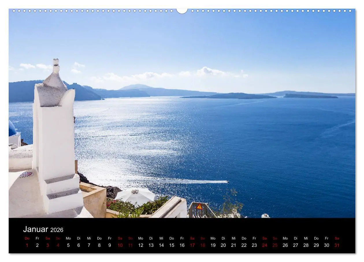 Bild: 9783457872857 | Santorini - Königin der Kykladen (Wandkalender 2026 DIN A2 quer),...