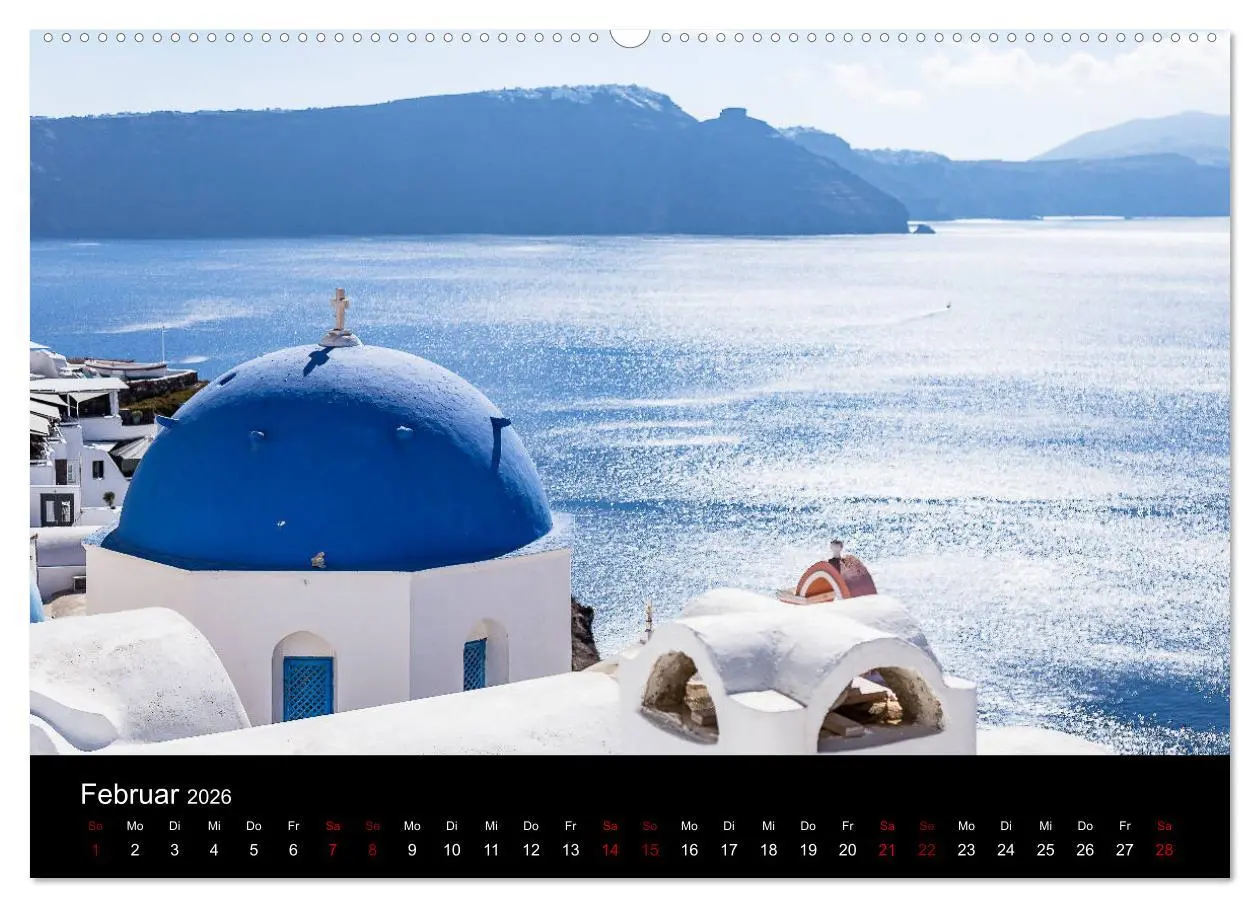 Bild: 9783457872857 | Santorini - Königin der Kykladen (Wandkalender 2026 DIN A2 quer),...