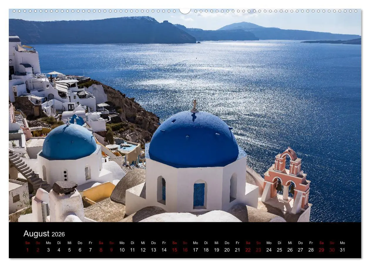 Bild: 9783457872857 | Santorini - Königin der Kykladen (Wandkalender 2026 DIN A2 quer),...