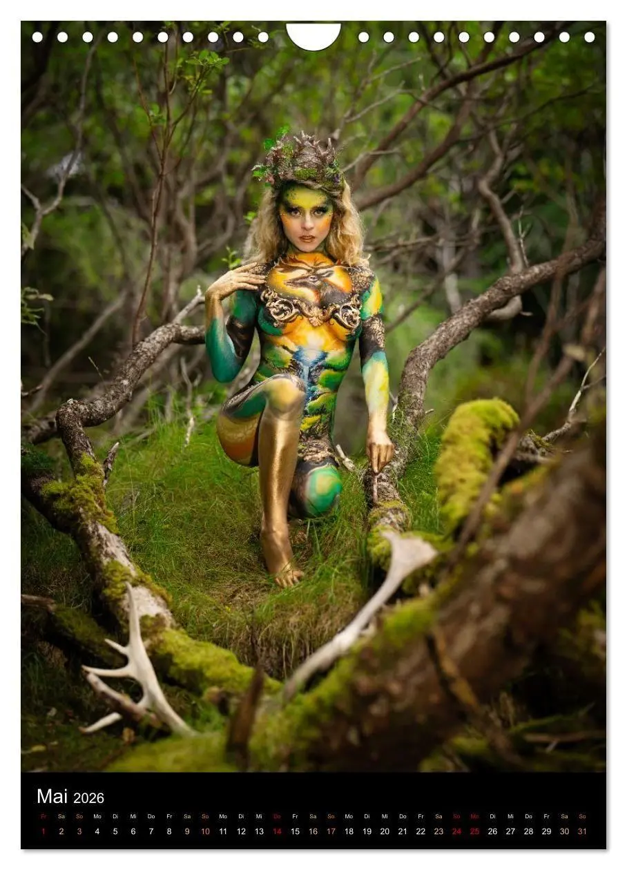 Bild: 9783516412857 | Klangkörper - Bodypainting Adventures (Wandkalender 2026 DIN A4...