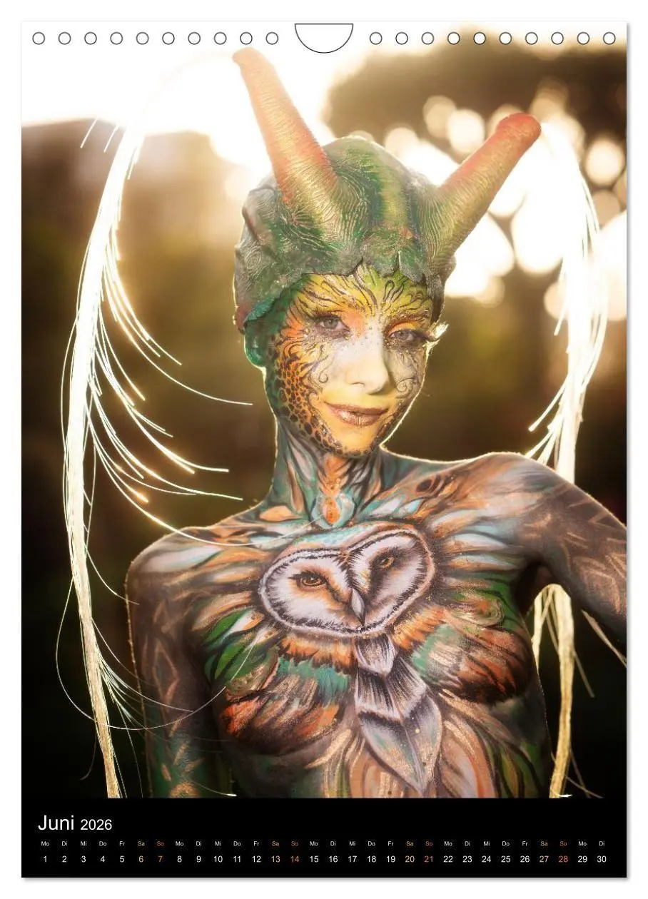 Bild: 9783516412857 | Klangkörper - Bodypainting Adventures (Wandkalender 2026 DIN A4...