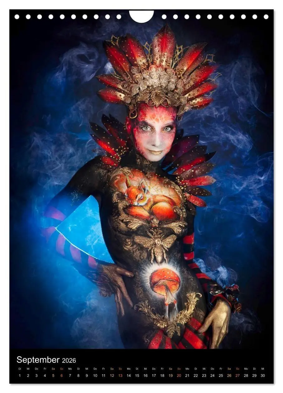 Bild: 9783516412857 | Klangkörper - Bodypainting Adventures (Wandkalender 2026 DIN A4...