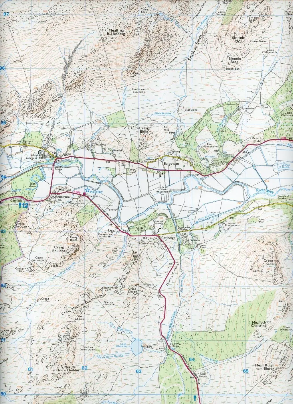 Bild: 9780319242957 | Badenoch &amp; Upper Strathspey, Kingussie &amp; Newtonmore | Ordnance Survey