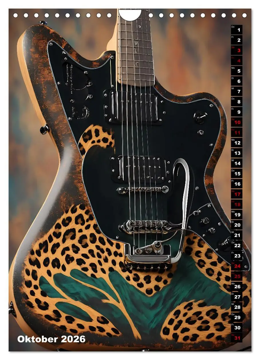 Bild: 9783516262957 | Traumhafte Gitarren (Wandkalender 2026 DIN A4 hoch), CALVENDO...