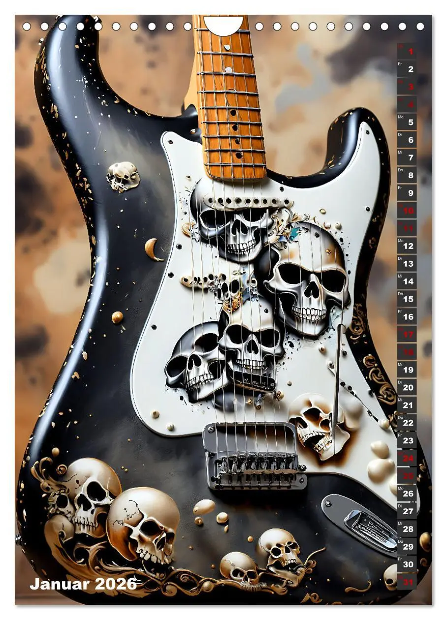 Bild: 9783516262957 | Traumhafte Gitarren (Wandkalender 2026 DIN A4 hoch), CALVENDO...