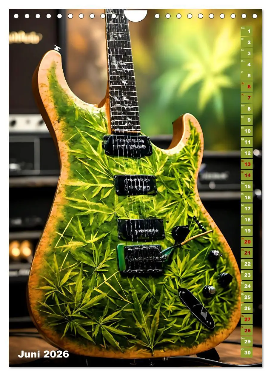 Bild: 9783516262957 | Traumhafte Gitarren (Wandkalender 2026 DIN A4 hoch), CALVENDO...