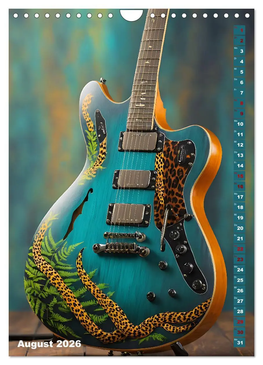 Bild: 9783516262957 | Traumhafte Gitarren (Wandkalender 2026 DIN A4 hoch), CALVENDO...
