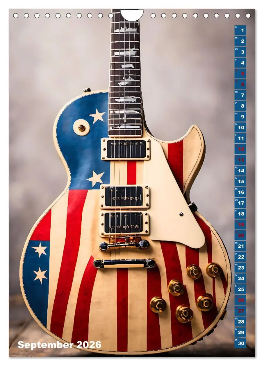 Bild: 9783516262957 | Traumhafte Gitarren (Wandkalender 2026 DIN A4 hoch), CALVENDO...