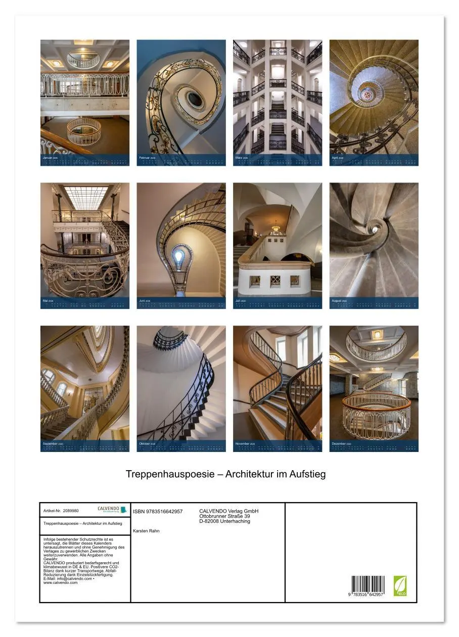 Bild: 9783516642957 | Treppenhauspoesie - Architektur im Aufstieg (Wandkalender 2026 DIN...