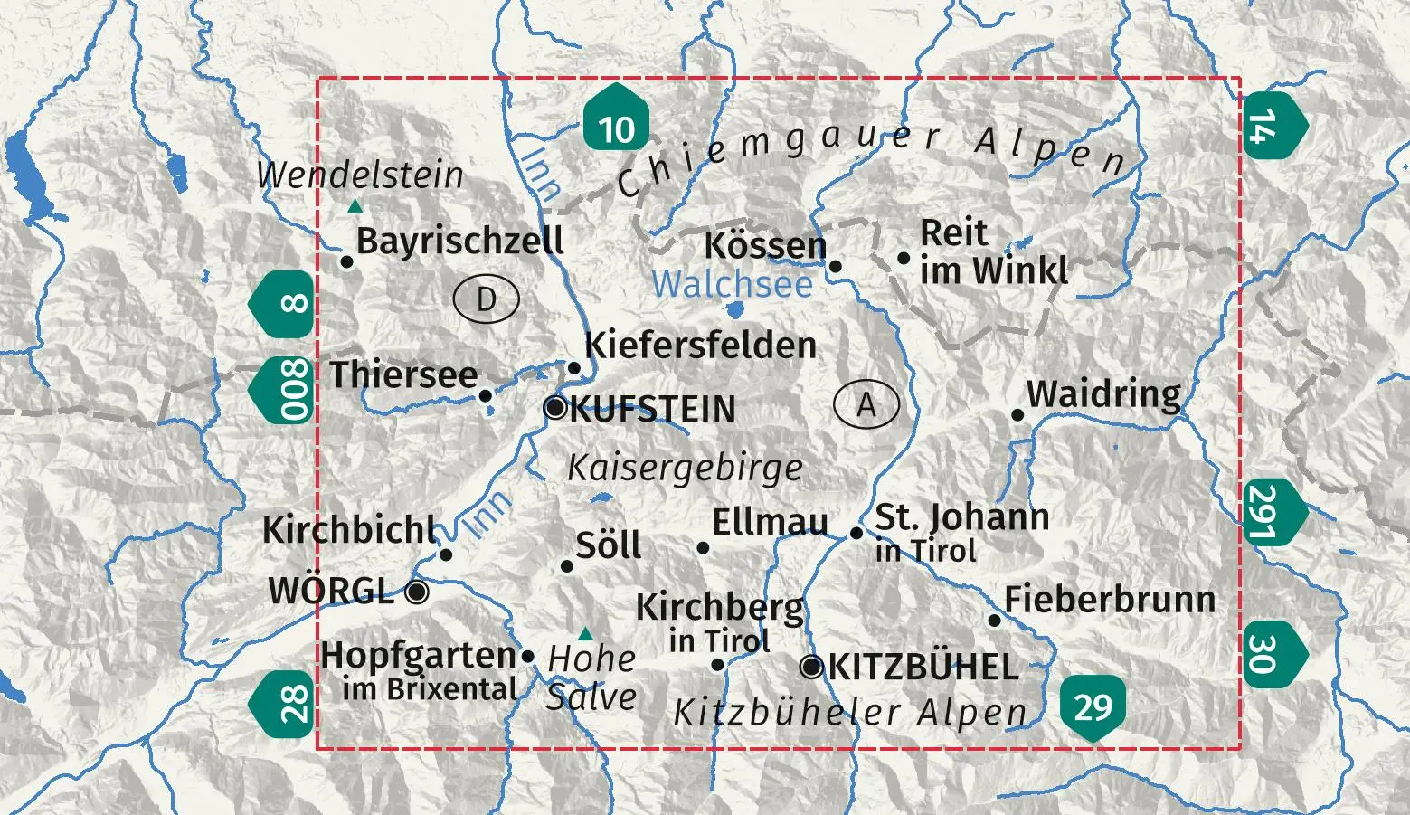 Bild: 9783991542957 | KOMPASS Wanderkarte 9 Kaisergebirge 1:50.000 | (Land-)Karte | Deutsch