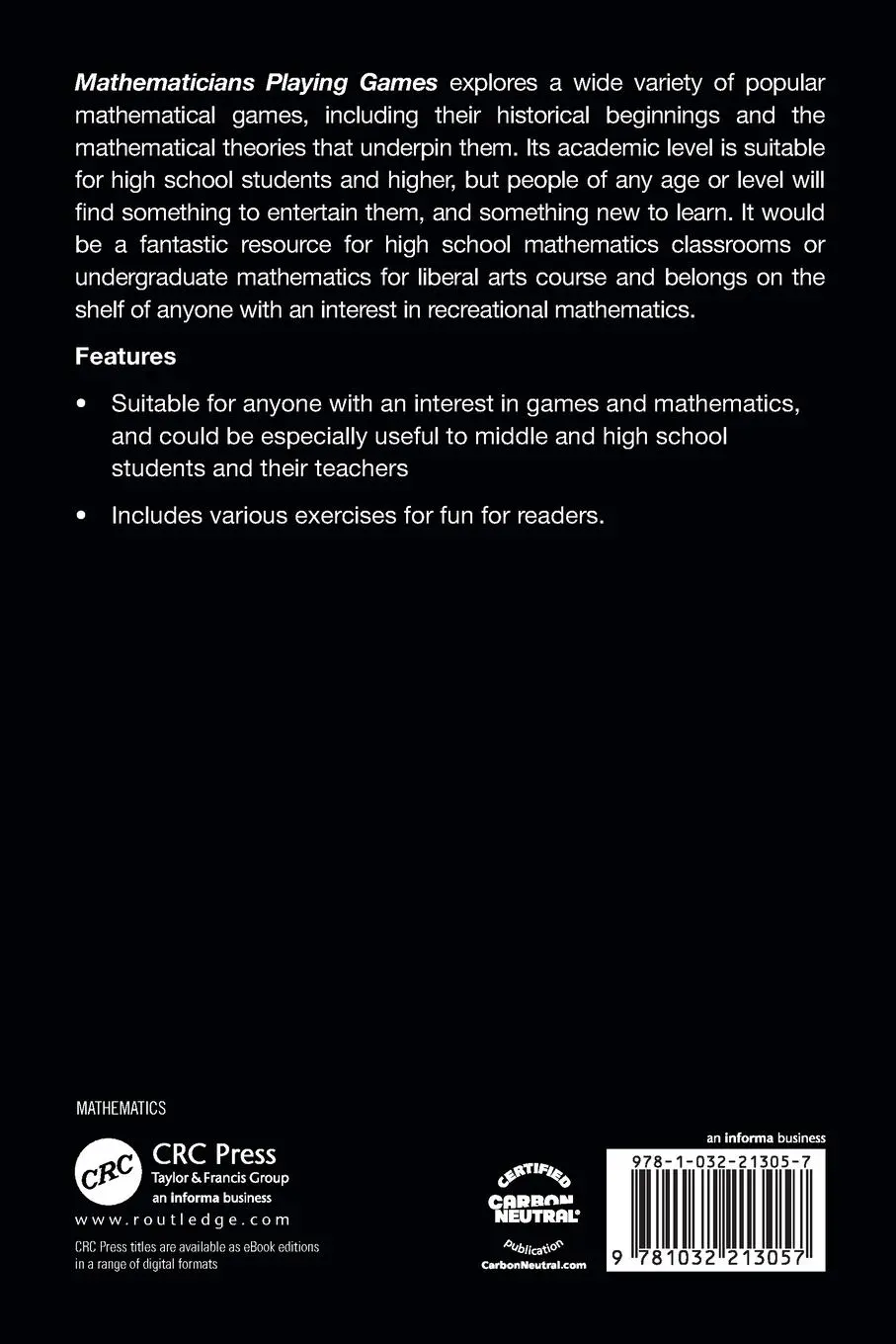 Rückseite: 9781032213057 | Mathematicians Playing Games | Jon-Lark Kim | Taschenbuch | Englisch