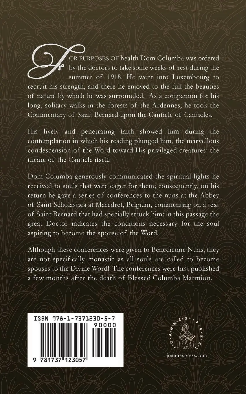 Rückseite: 9781737123057 | Sponsa Verbi | Dom Columba Marmion | Taschenbuch | Englisch | 2022