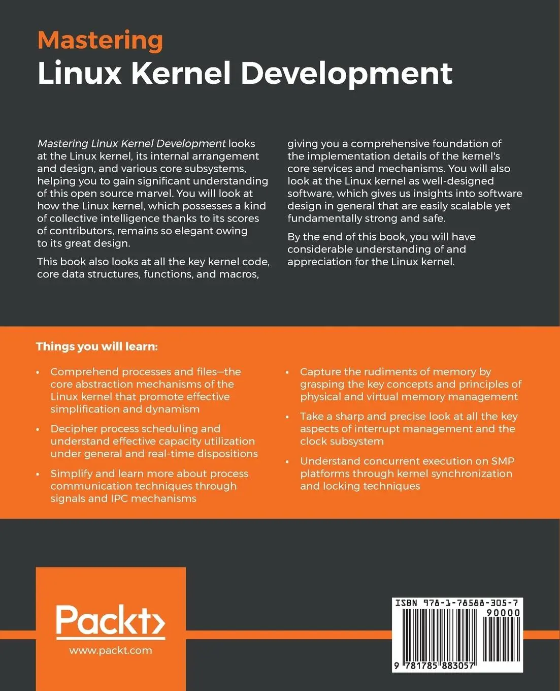 Rückseite: 9781785883057 | Mastering Linux Kernel Development | Ch Raghav Maruthi | Taschenbuch