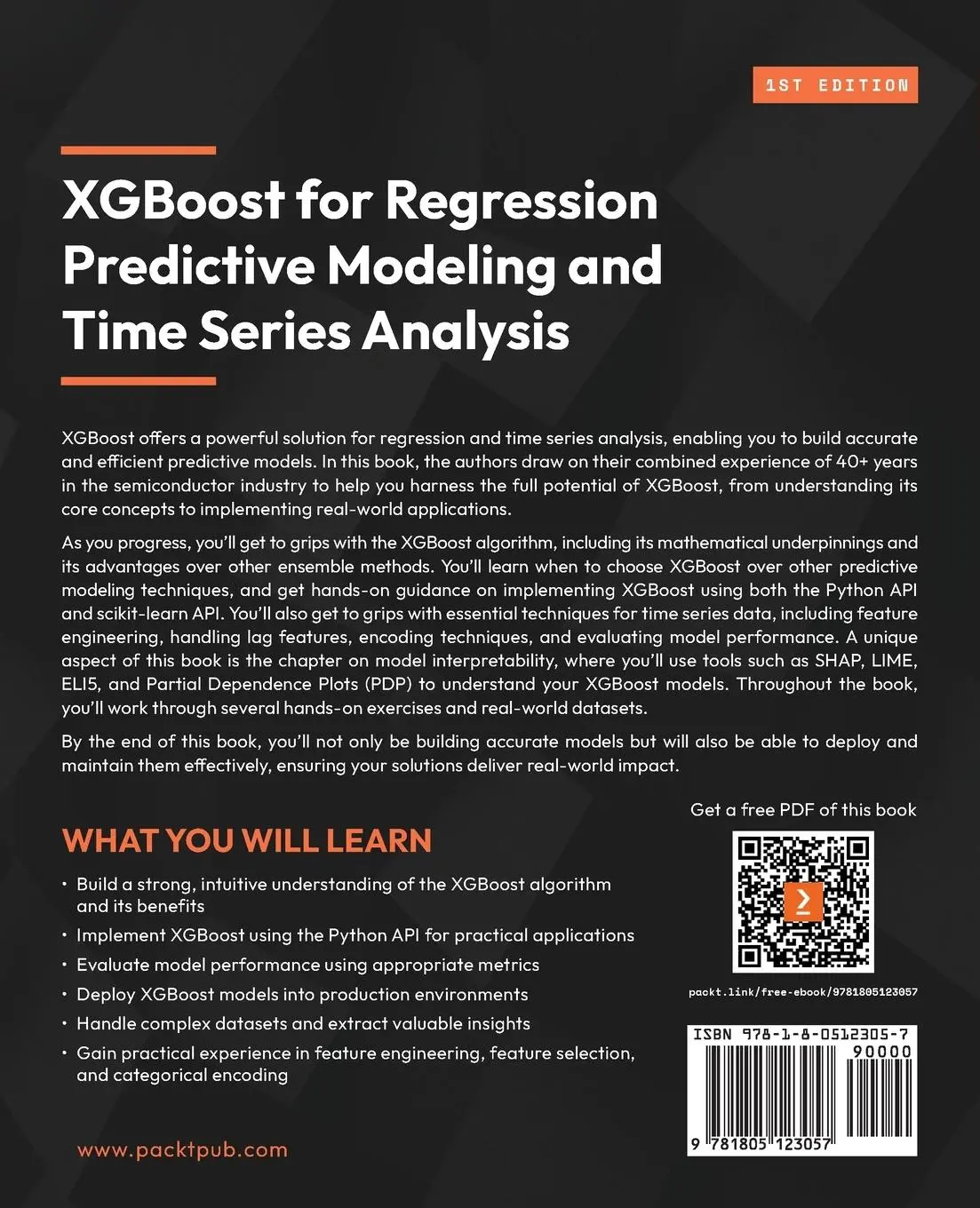 Rückseite: 9781805123057 | XGBoost for Regression Predictive Modeling and Time Series Analysis