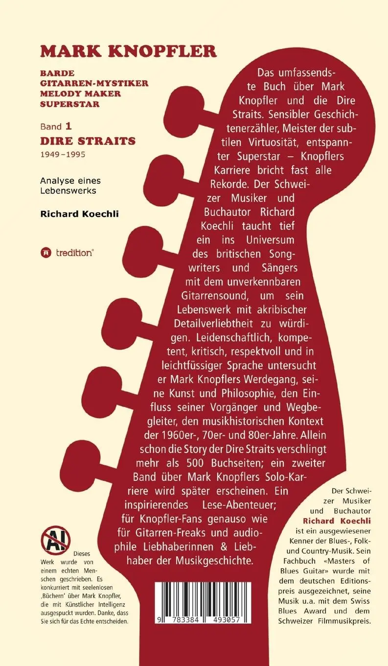 Rückseite: 9783384493057 | Mark Knopfler (Band 1, Dire Straits) - das 552 Seiten starke Buch