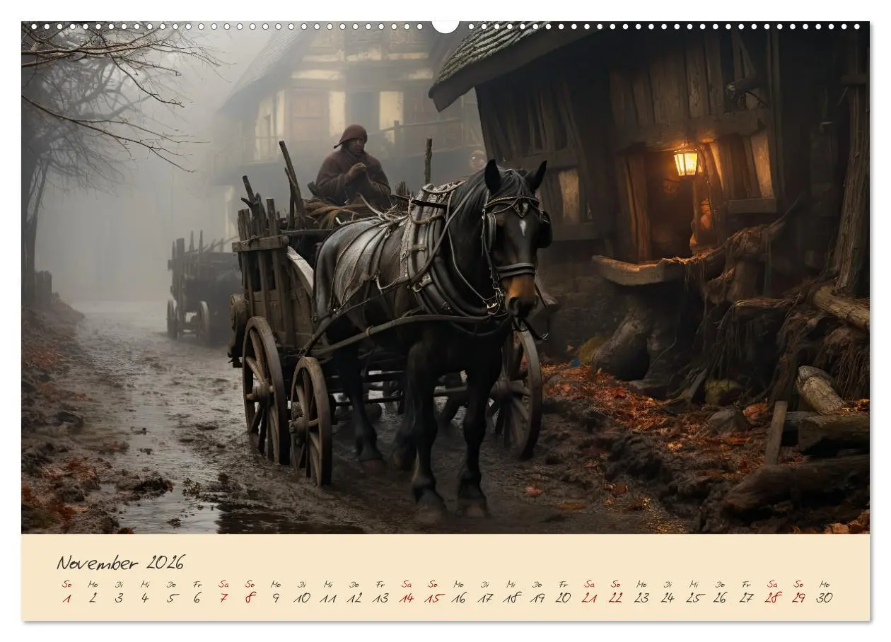 Bild: 9783457513057 | Jahreszeiten im Mittelalter (hochwertiger Premium Wandkalender 2026...