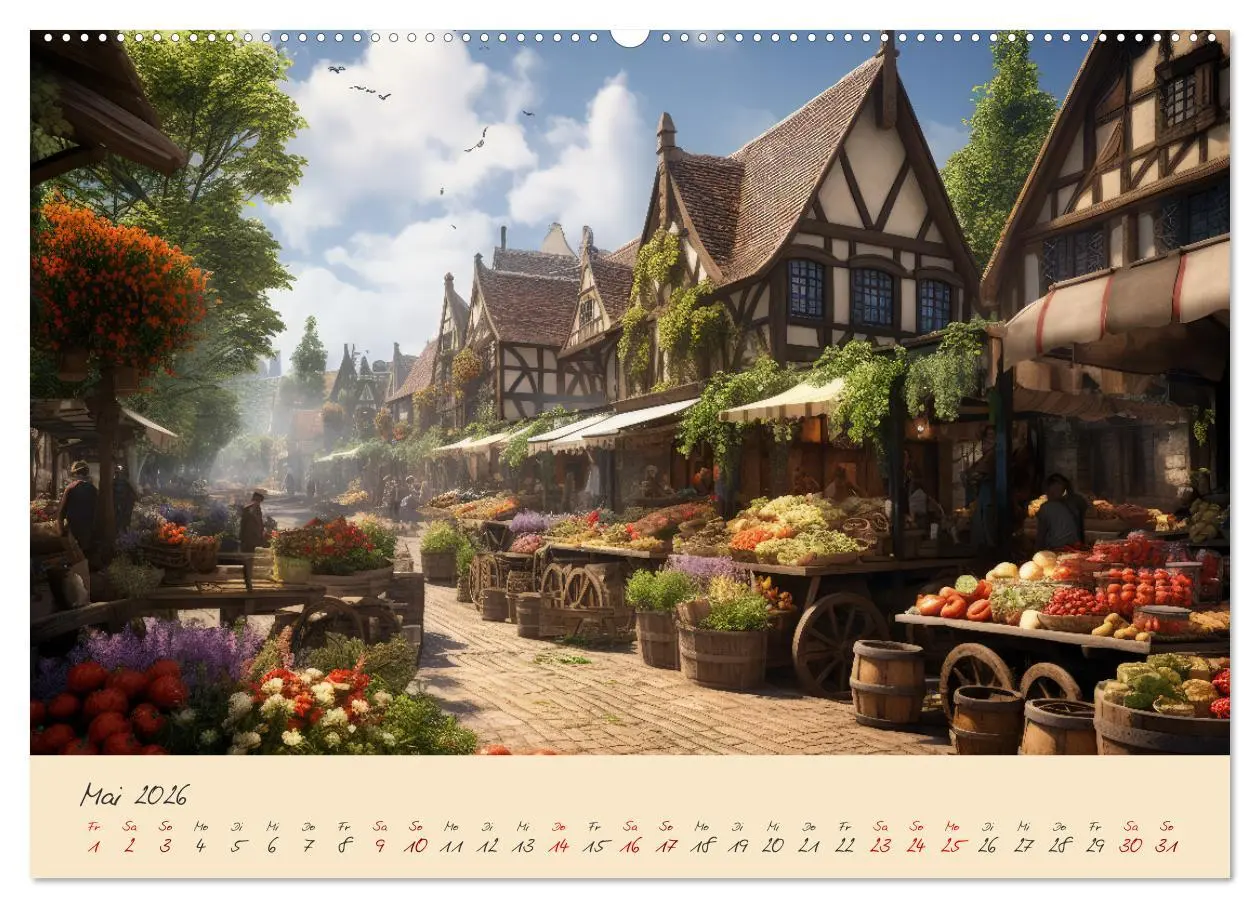 Bild: 9783457513057 | Jahreszeiten im Mittelalter (hochwertiger Premium Wandkalender 2026...