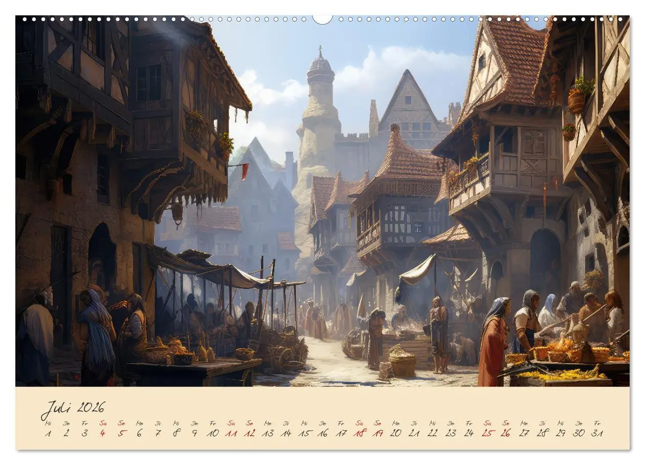 Bild: 9783457513057 | Jahreszeiten im Mittelalter (hochwertiger Premium Wandkalender 2026...