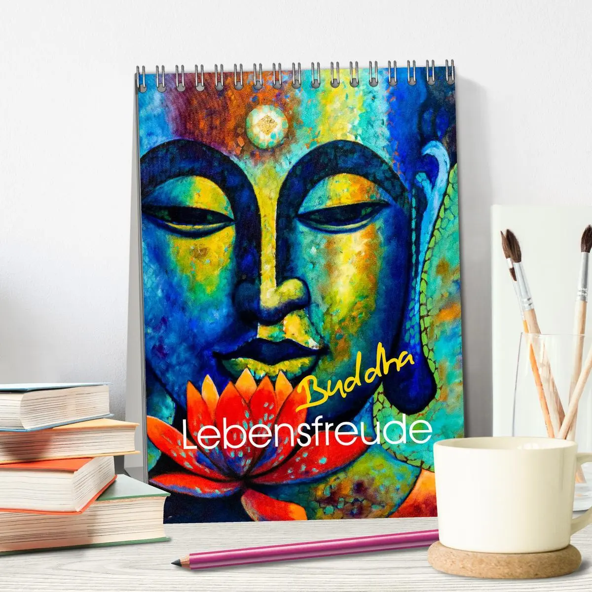 Bild: 9783516393057 | Lebensfreude Buddha (Tischkalender 2026 DIN A5 hoch), CALVENDO...