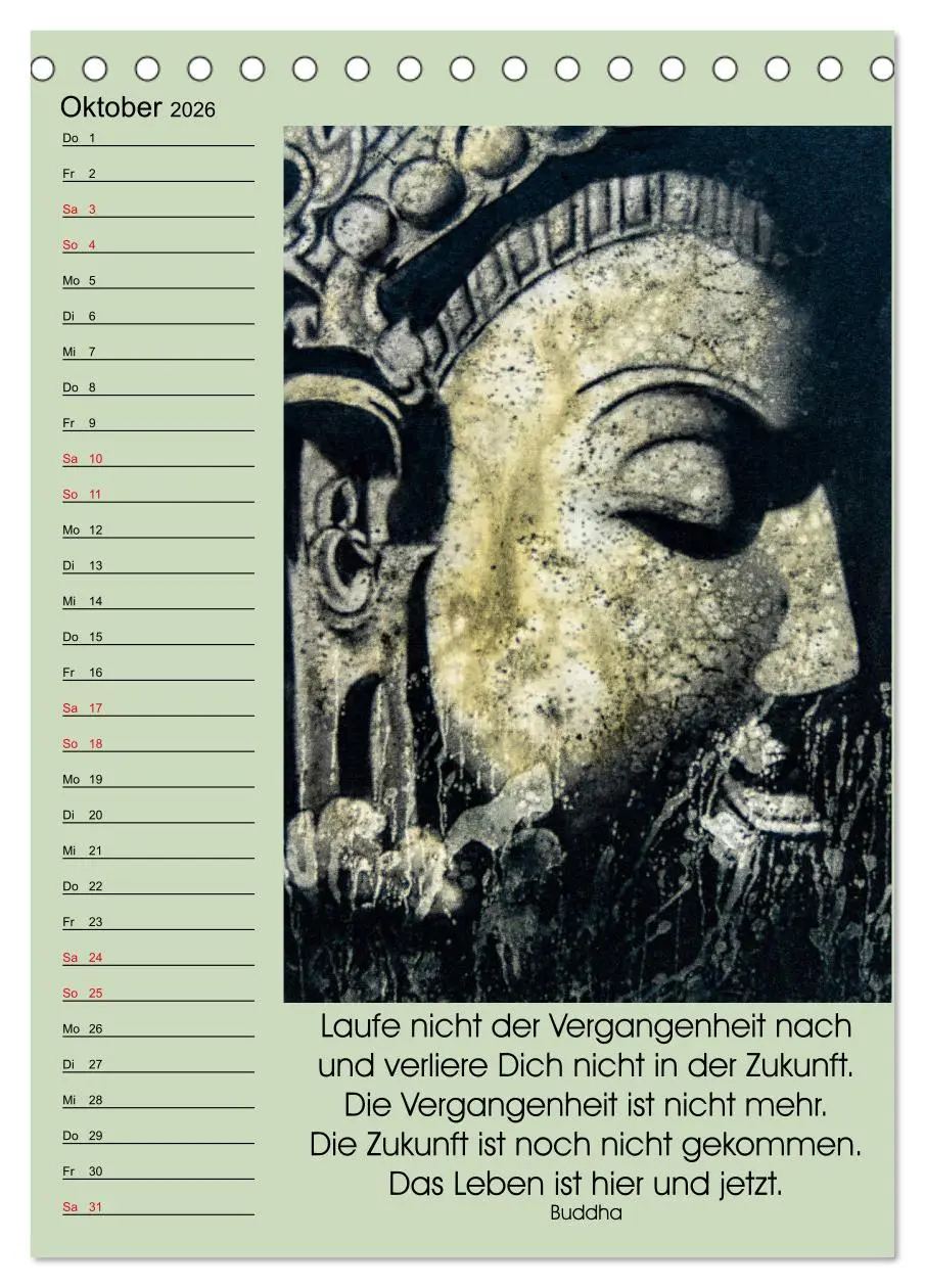 Bild: 9783516393057 | Lebensfreude Buddha (Tischkalender 2026 DIN A5 hoch), CALVENDO...