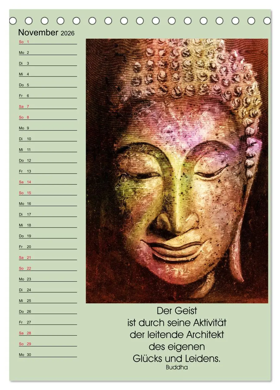 Bild: 9783516393057 | Lebensfreude Buddha (Tischkalender 2026 DIN A5 hoch), CALVENDO...