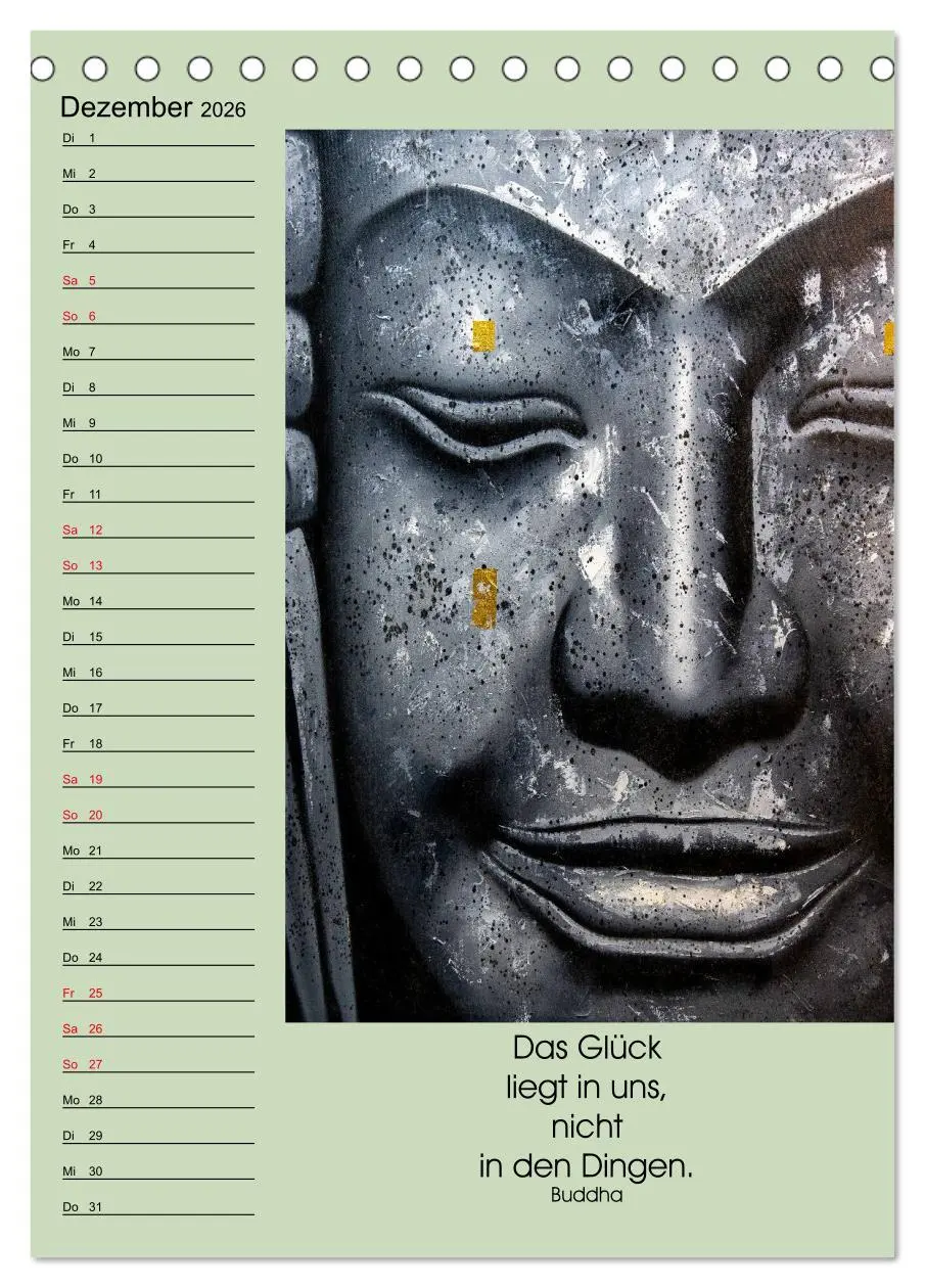 Bild: 9783516393057 | Lebensfreude Buddha (Tischkalender 2026 DIN A5 hoch), CALVENDO...