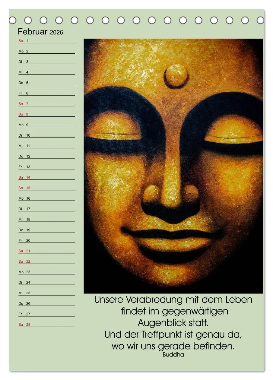 Bild: 9783516393057 | Lebensfreude Buddha (Tischkalender 2026 DIN A5 hoch), CALVENDO...