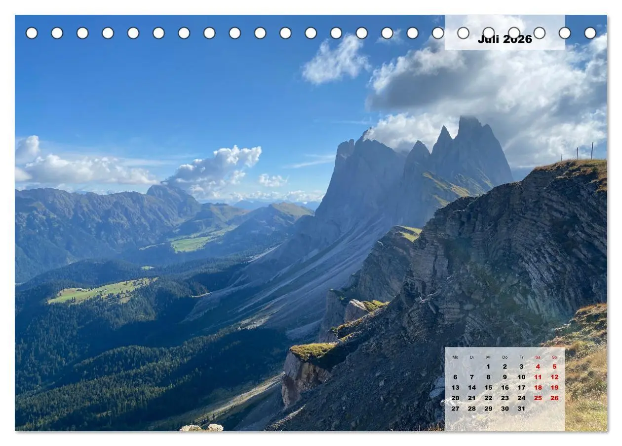 Bild: 9783457503157 | Alpenauszeit - Schöne Orte der Alpen (Tischkalender 2026 DIN A5...