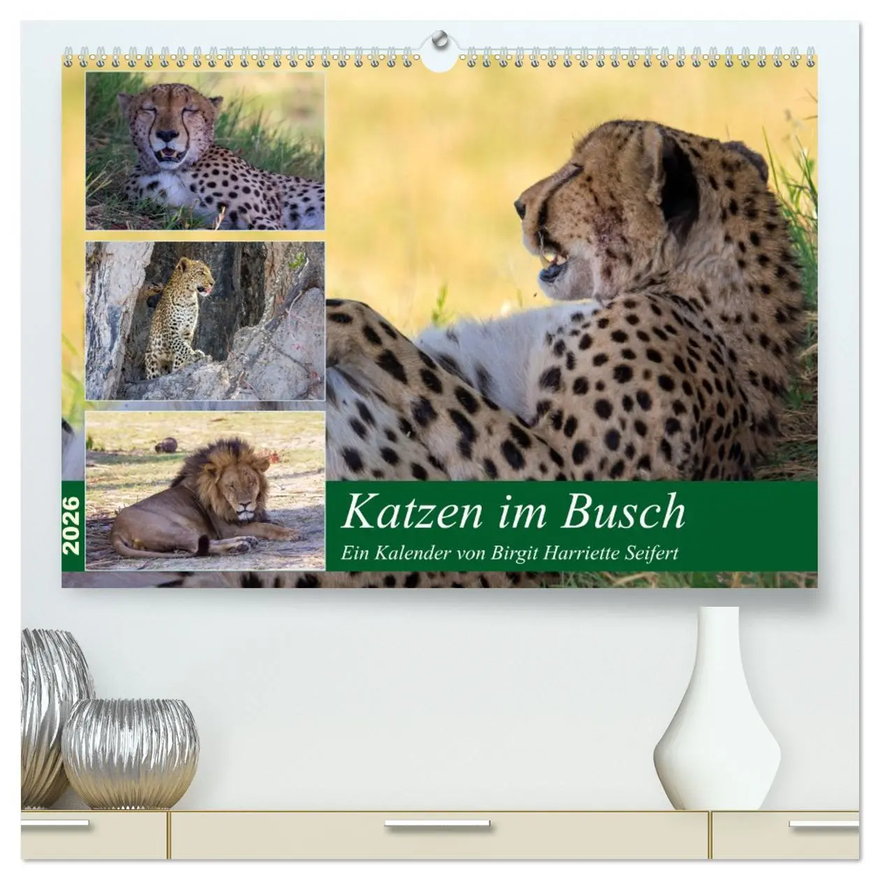 Cover: 9783457673157 | Katzen im Busch (hochwertiger Premium Wandkalender 2026 DIN A2...