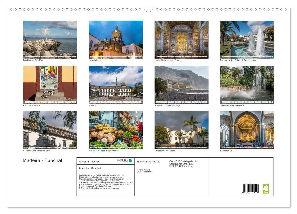 Bild: 9783457813157 | Madeira - Funchal (Wandkalender 2026 DIN A2 quer), CALVENDO...