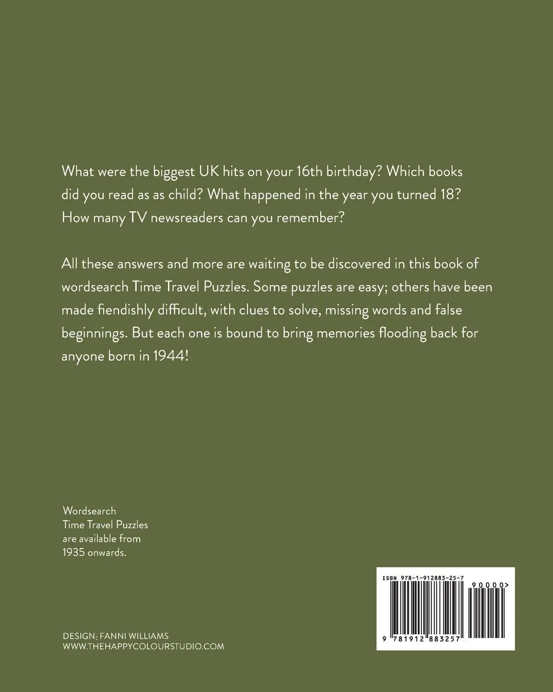 Rückseite: 9781912883257 | Born in 1944 | Your Life in Wordsearch Puzzles | Time Travel Puzzles
