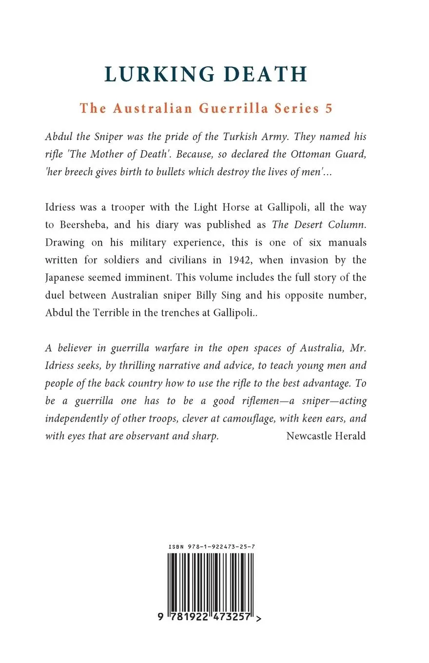 Rückseite: 9781922473257 | Lurking Death | The Australian Guerrilla Book 5 | Ion Idriess | Buch